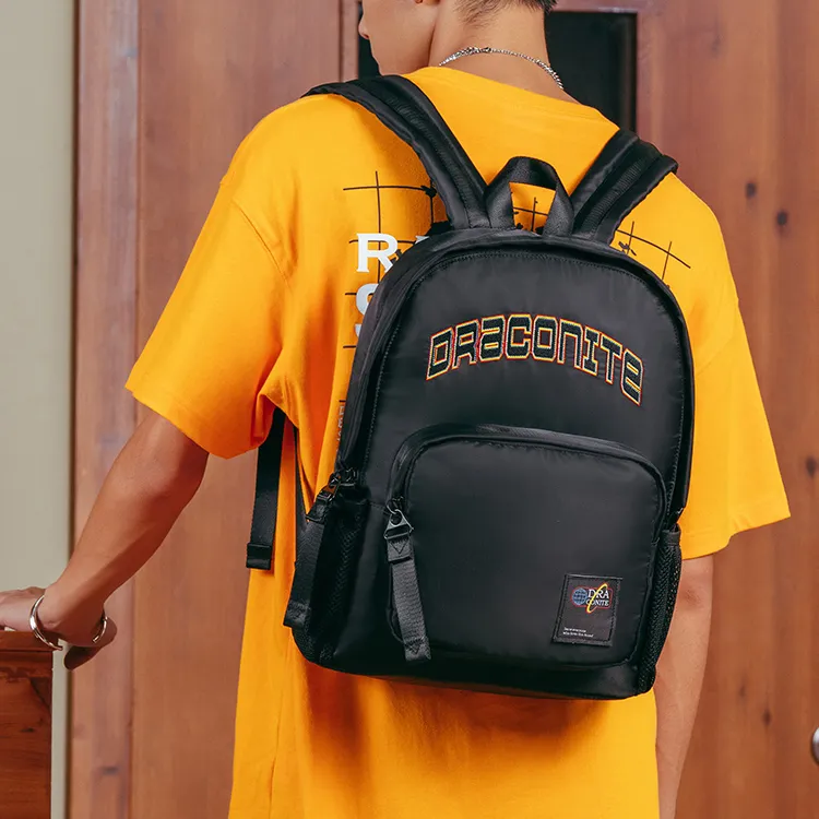 DRACONITE Polyester Students Backpack Regular Unisex Black-4