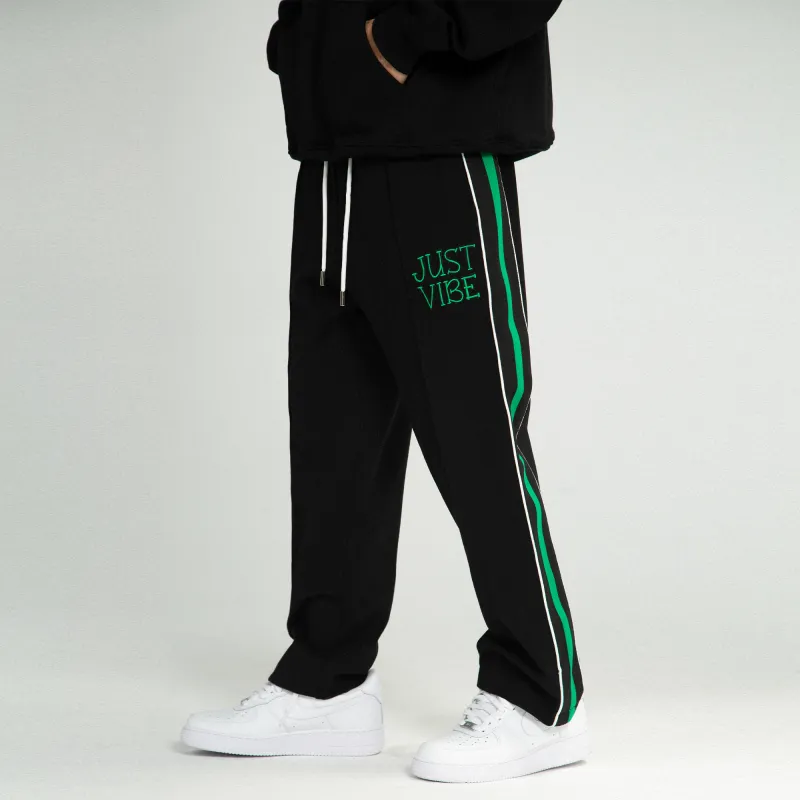 JUST VIBE Casual Pants Unisex Black-6