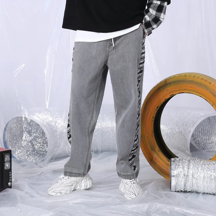 XXGOGO Straight Jeans Unisex Gray-2
