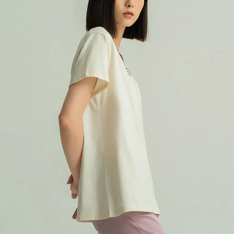 Lee T Shirts Women's Ecru-3