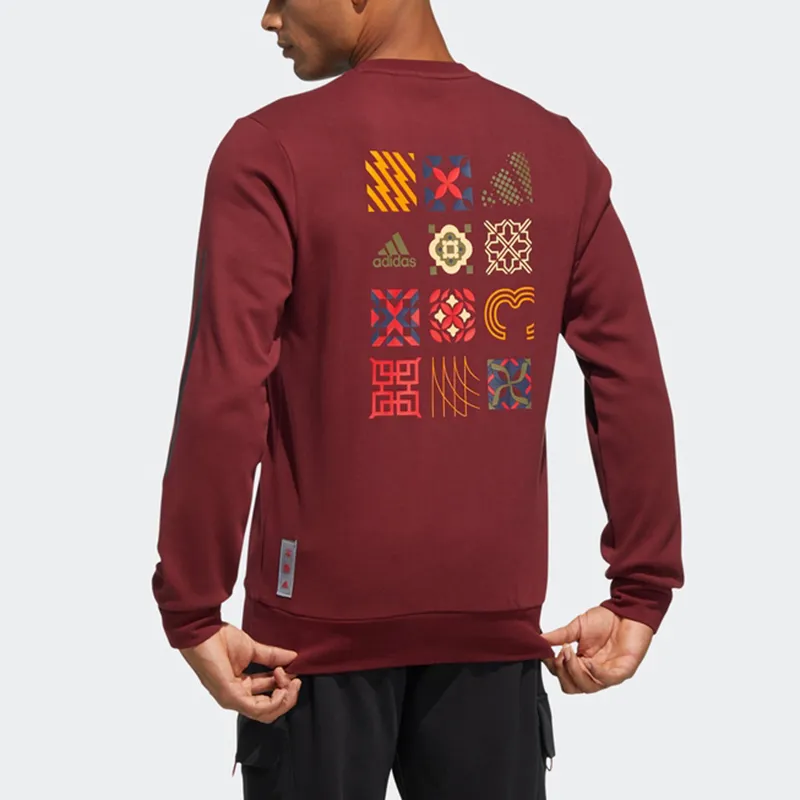 Adidas Sweatshirts Men Deep Red-3