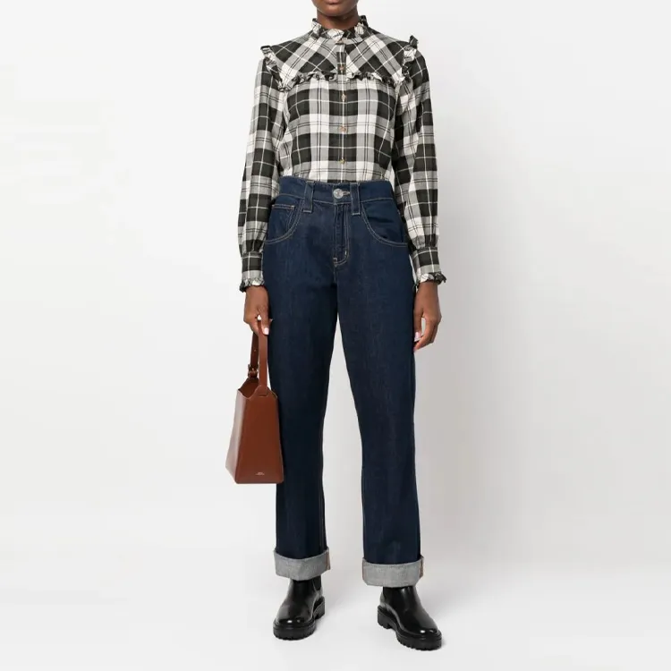 BARBOUR Shirts Women's Black/White-1