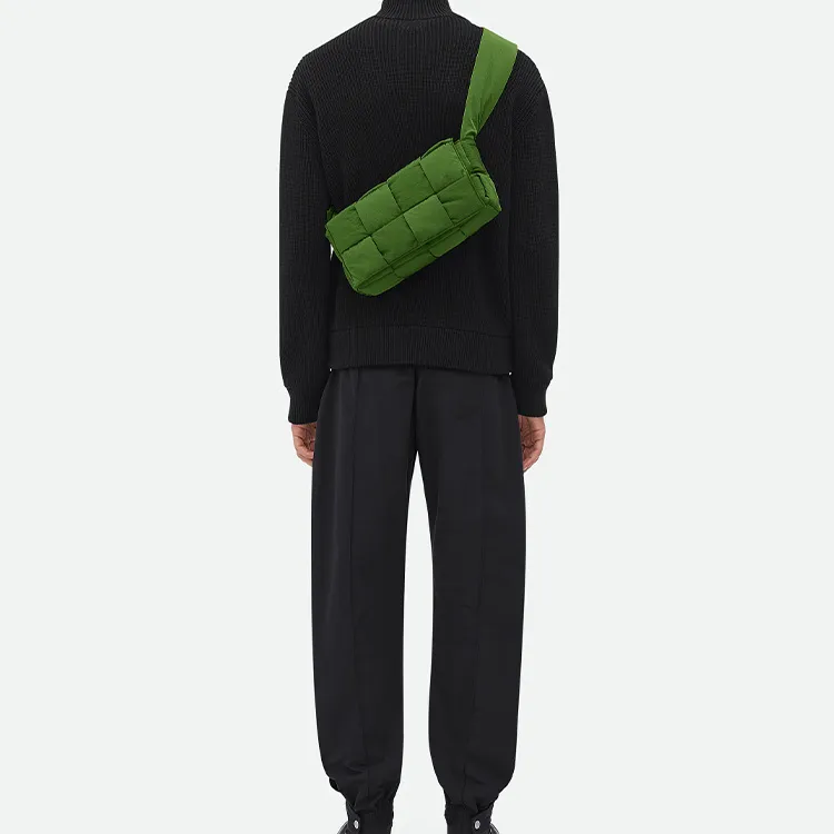 Bottega Veneta Tech Cassette Crossbody Bag Padded Intreccio Avocado-4