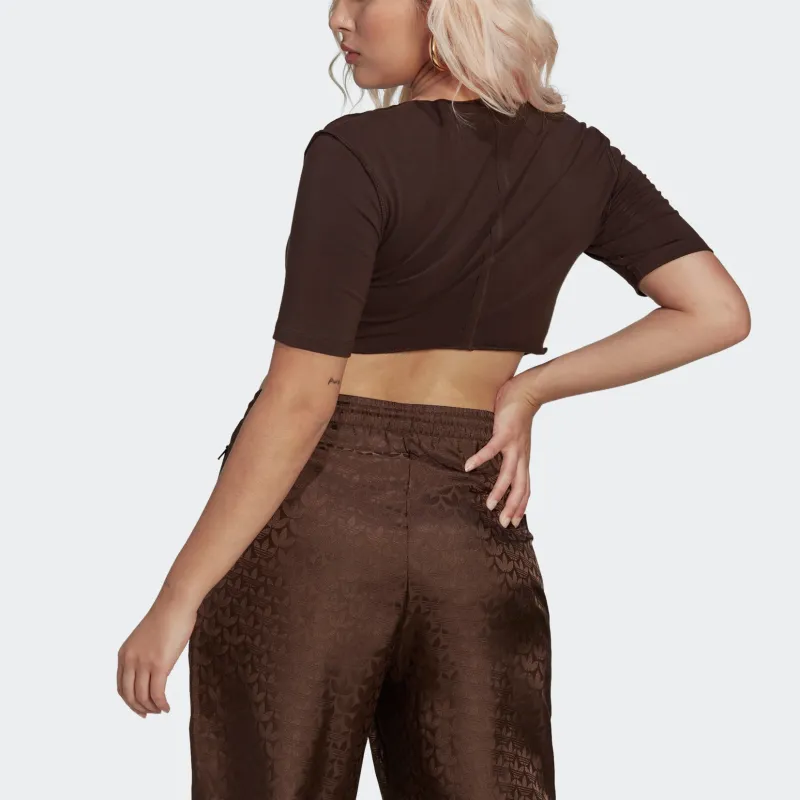 Adidas Originals Crop Tops Women's Brown-3