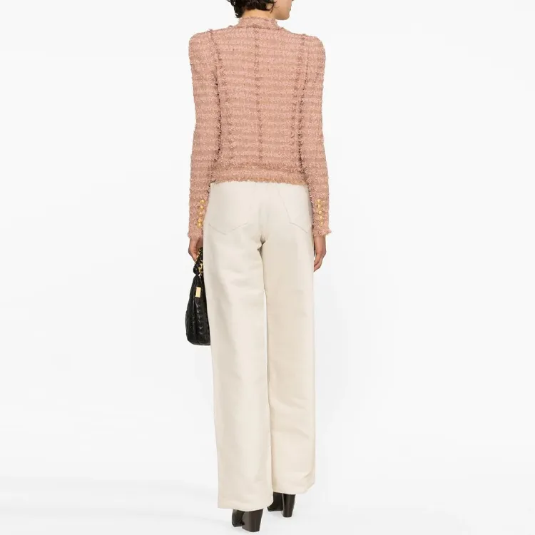 BALMAIN SS23 Jackets & Coats Women's Beige Pink-2
