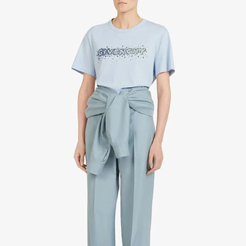 Givenchy T Shirts Women's Light Blue-2