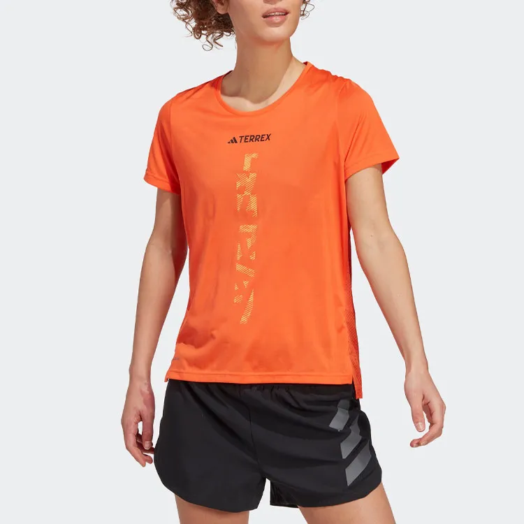 Adidas T-Shirt Women's Half Impact Orange-3