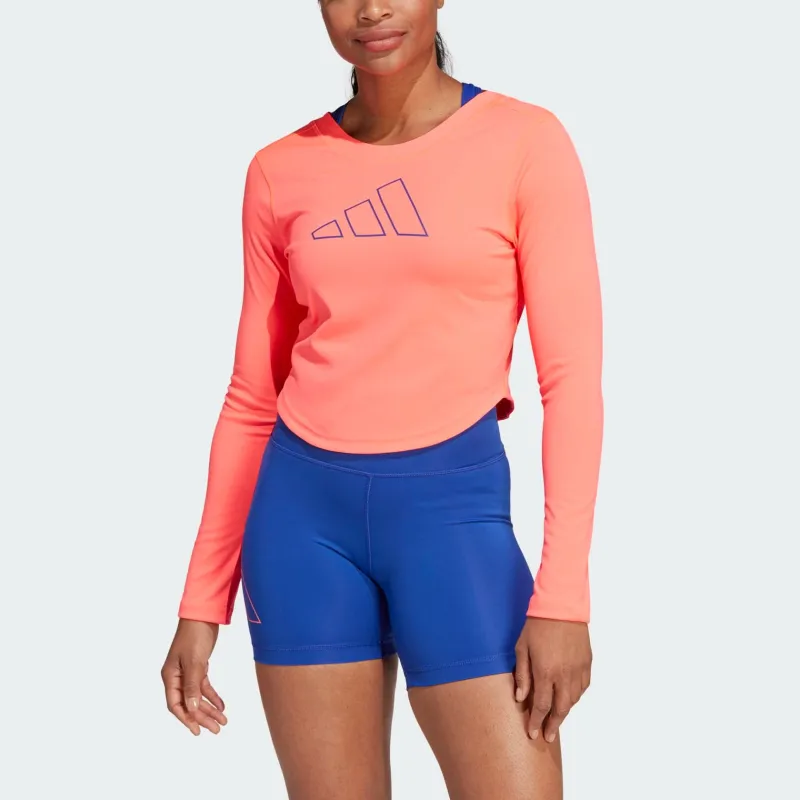 Adidas Crop Tops Women's Orange-2