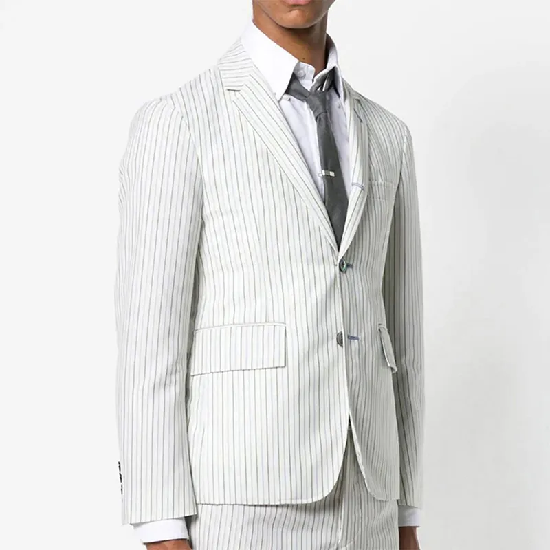 THOM BROWNE Business Suits Men White-3