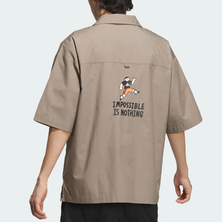 Adidas X SEEBIN Co branded SS23 Shirts Unisex Light Gray Brown-2