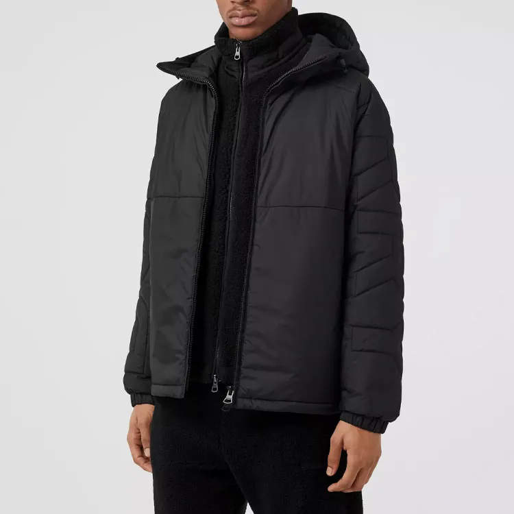 Burberry Puffer Jackets Men Black-3