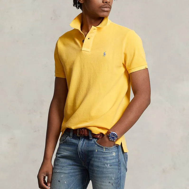 Polo Ralph Lauren Polo Shirts Men Yellow-4