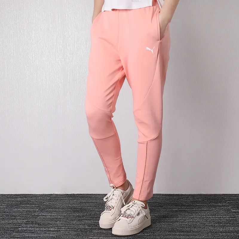 PUMA Knitted Sweatpants Women's Peach Pink-2