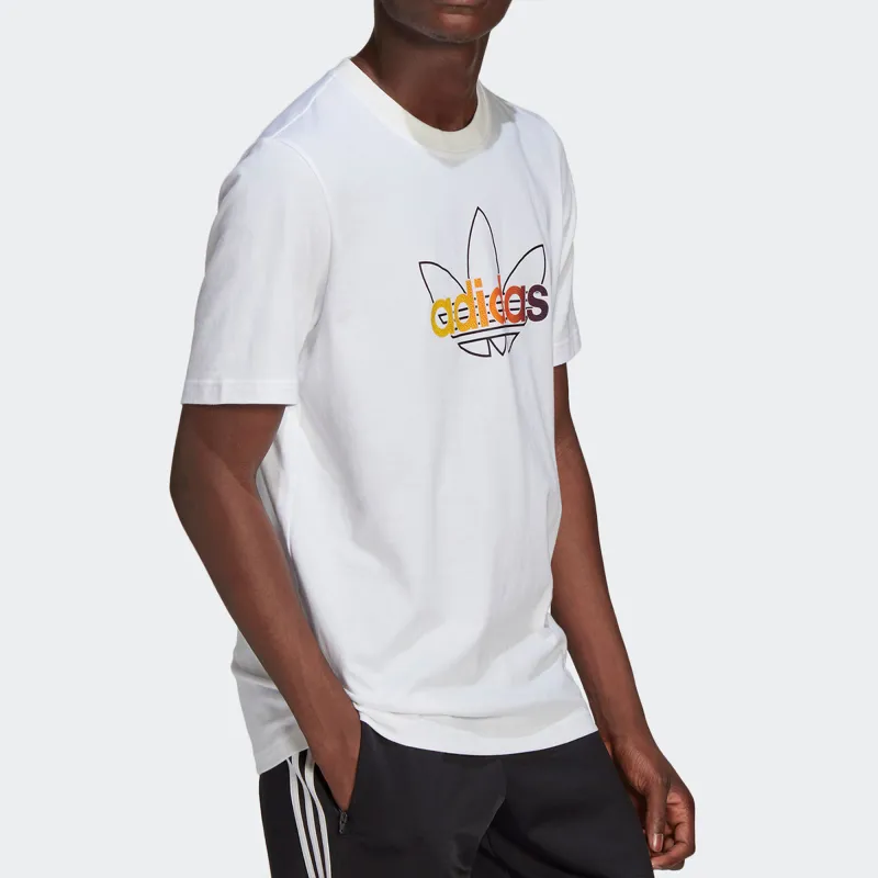 Adidas Originals Set in Sleeve T Shirt Men's White-4