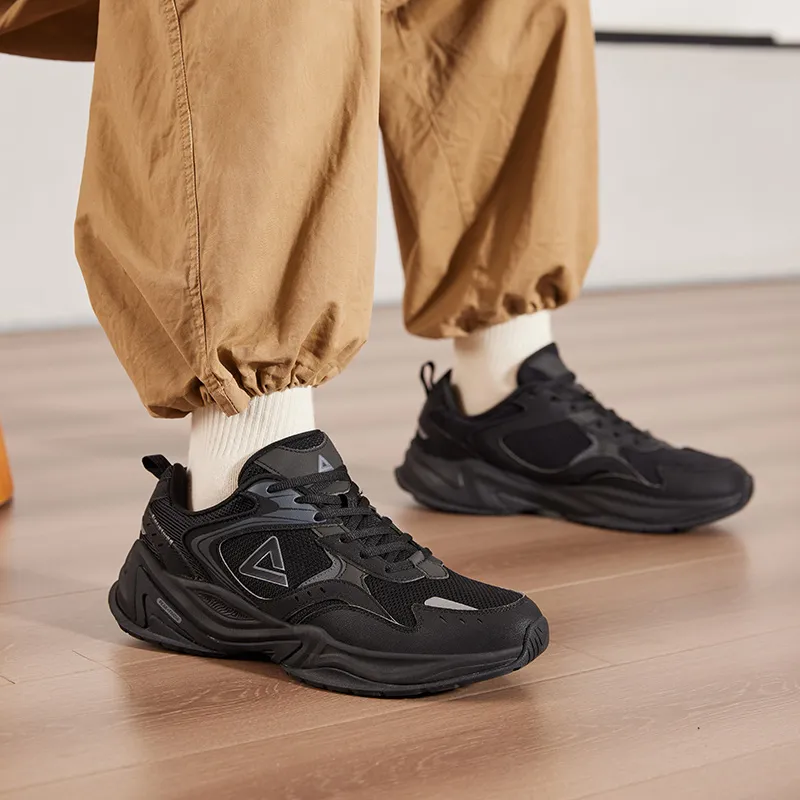 PEAK State Pole Source Back Casual Shoes Men Low Top All Black-7