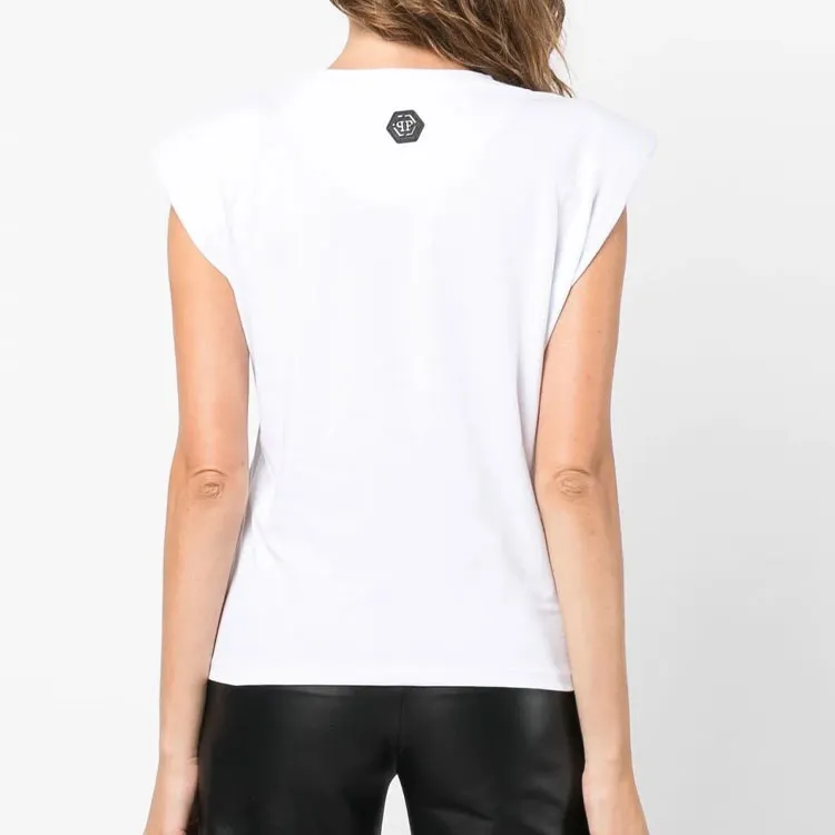 PHILIPP PLEIN Skull print Padded shoulder Tank Top-2