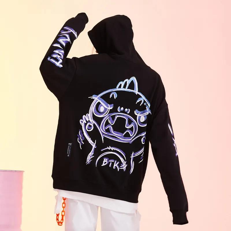 BTK Hooded Loose Fit Sweatshirt Unisex-6
