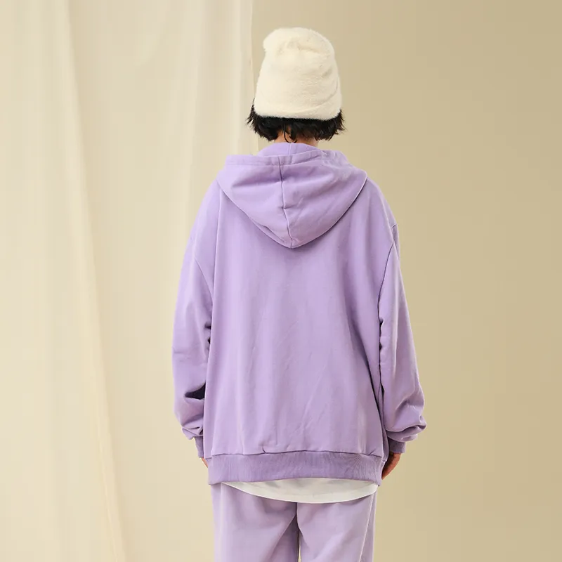 FRLMK Hooded Loose Fit Sweatshirt Unisex Purple-2