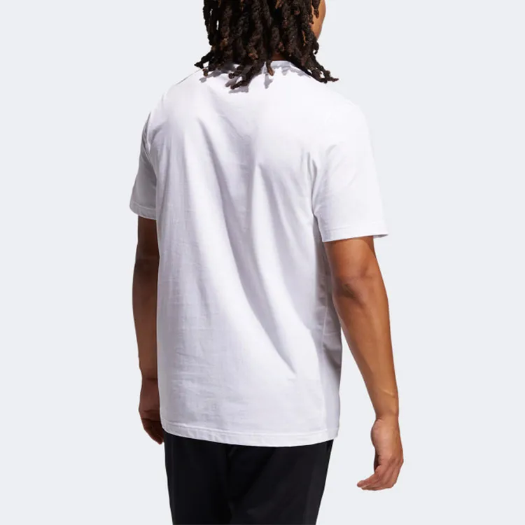 Adidas T Shirts Men White-2