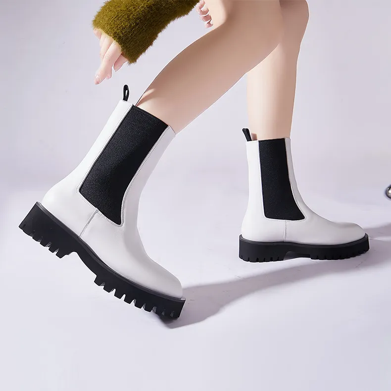 STOOSHE Chelsea Boots Women's White-6