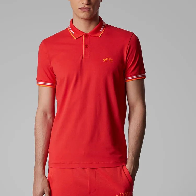 HUGO BOSS Polo Shirts Men Red-1