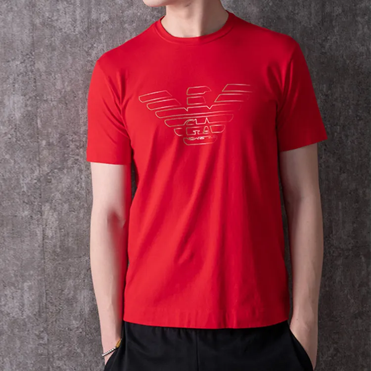 EMPORIO ARMANI T Shirts Men Red-4