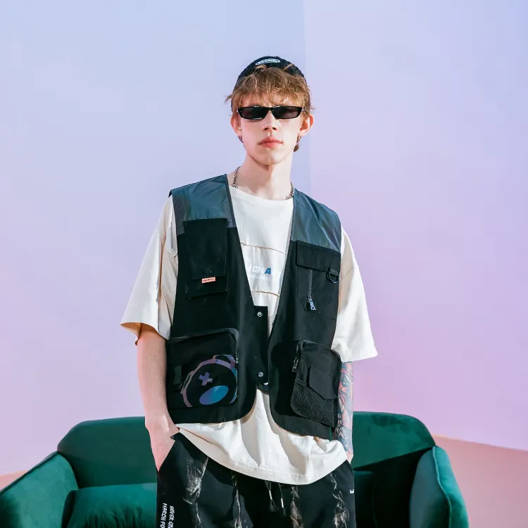 LAMLICKA Vests Unisex Black-3
