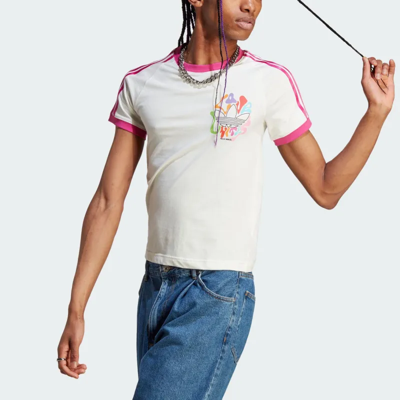 Adidas Originals Raglan Sleeve T Shirt Women's Jade White-2
