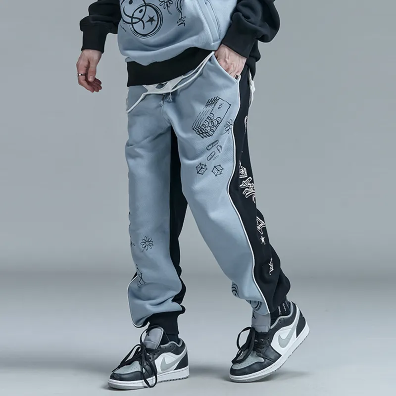 Guuka Knitted Sweatpants Unisex Blue-3