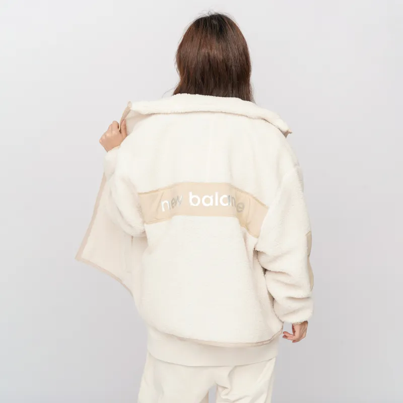 New Balance Velvet Jackets Women's Beige-2