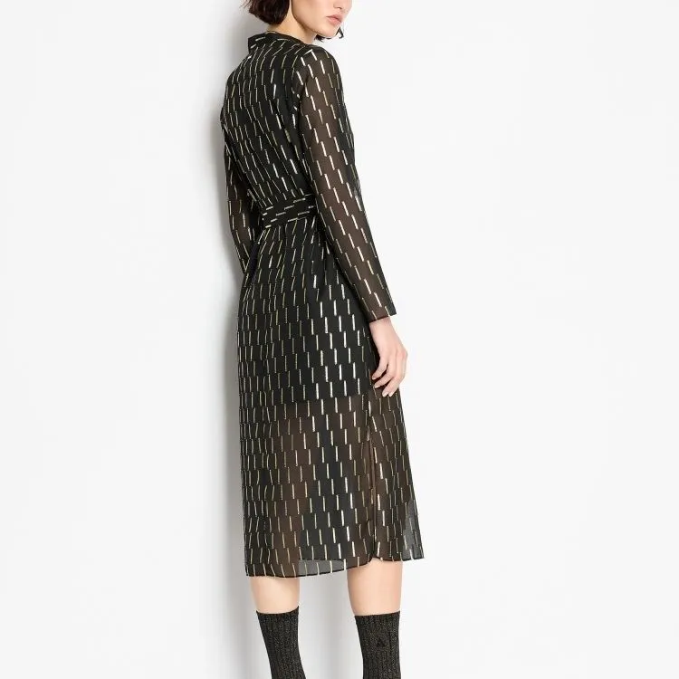 ARMANI EXCHANGE Geometric pattern Print Metallic finish Dress-2