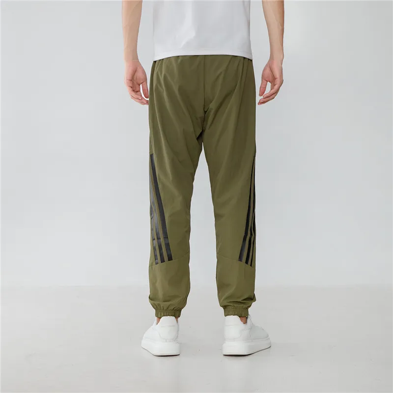 Adidas Knitted Sports Pants Men's Army Green-3