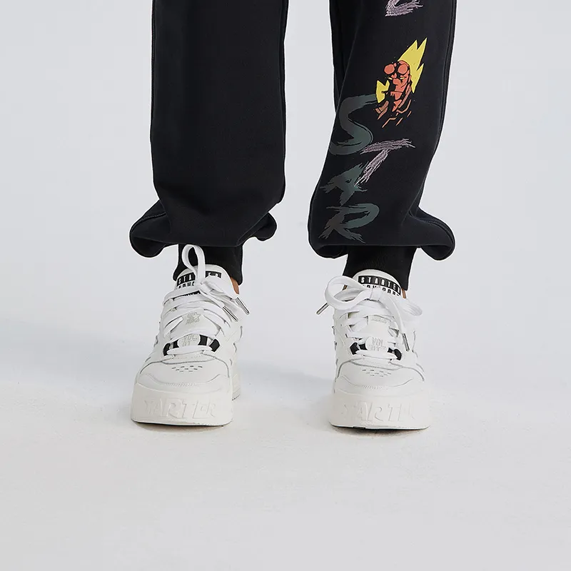 STARTER Vol Series Sound Wave VOL Anti Slip And Wear Resistant Height Increasing Low Top Skateboard Shoes Women's White-6