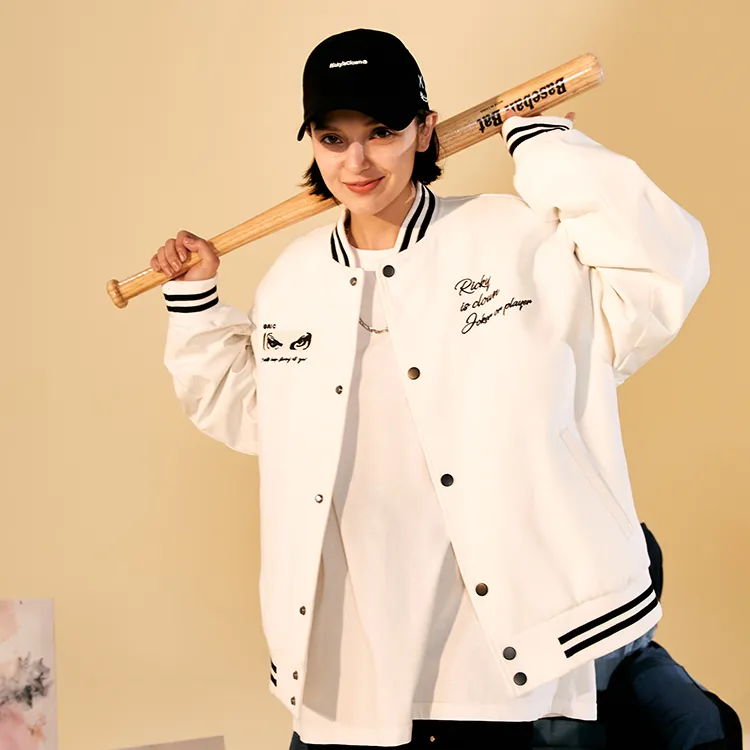 RickyisClown Fall And Winter Baseball Jacket Unisex-2
