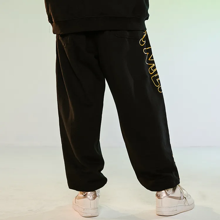 LAMLICKA Knitted Sweatpants Unisex Black-3
