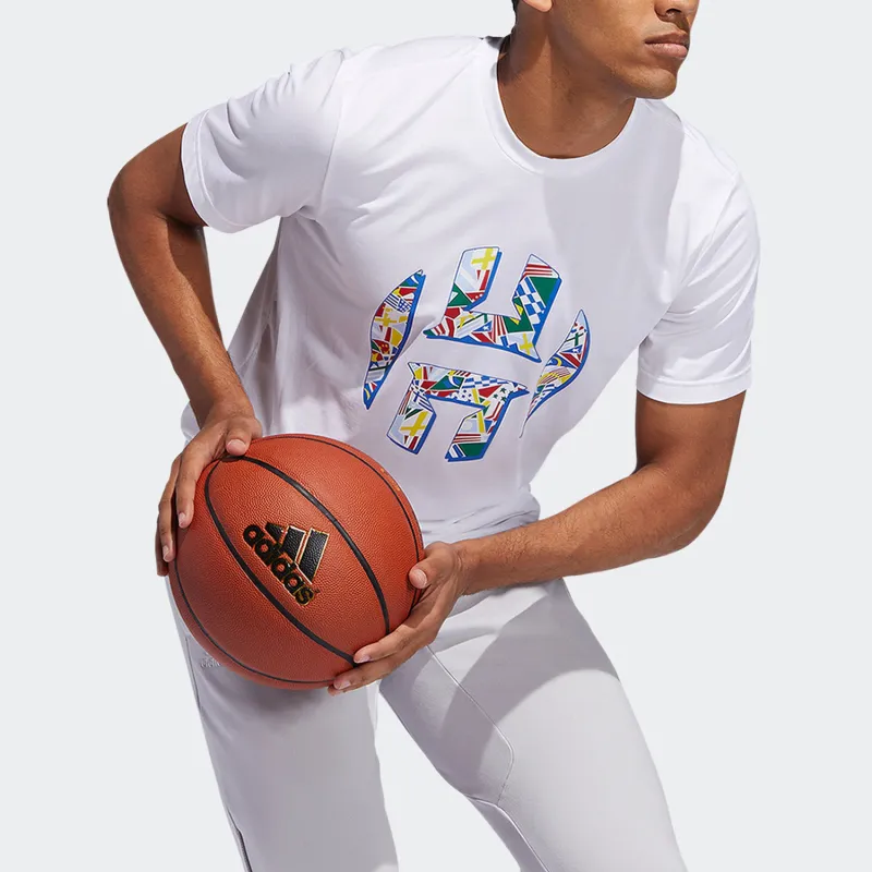 Adidas Harden T Shirts Men White-2