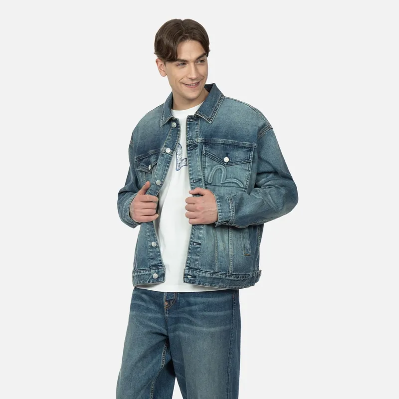 EVISU Denim Jacket Men's Denim Blue-2