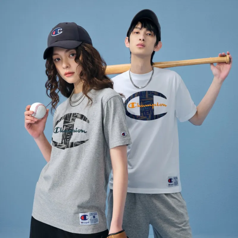 Champion T Shirts Unisex Gray-5