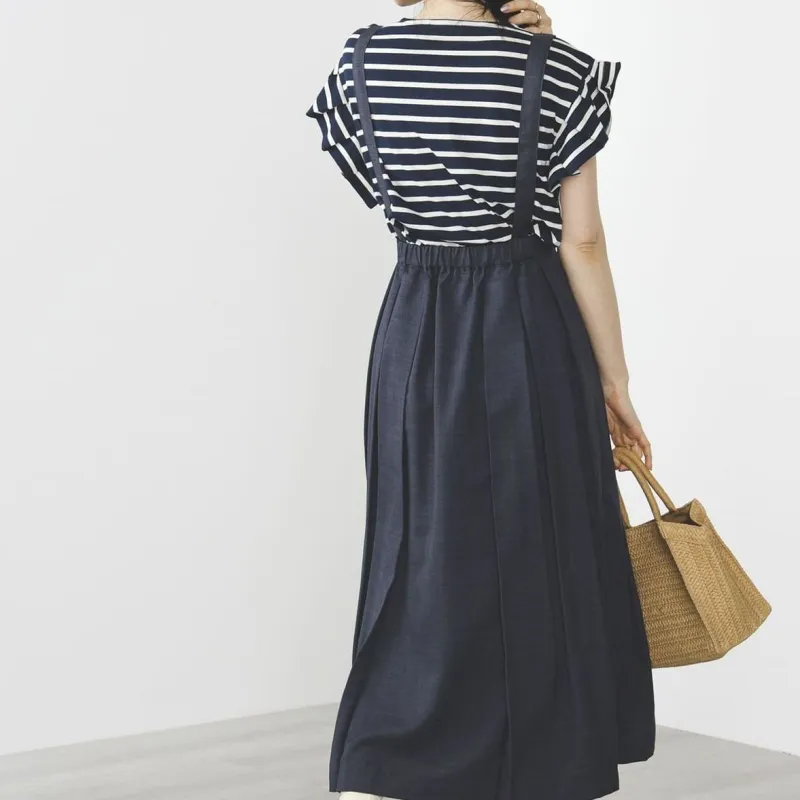 Beams Sleeveless Dresses Women's Blue-2