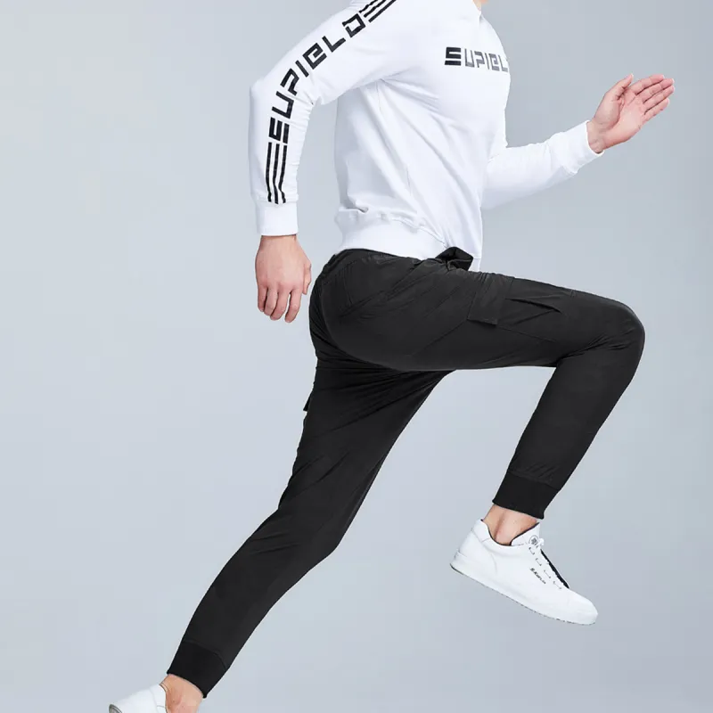 SUPIELD Hydrophobic Anti-fouling Series Straight Casual Pants Men's Black-2