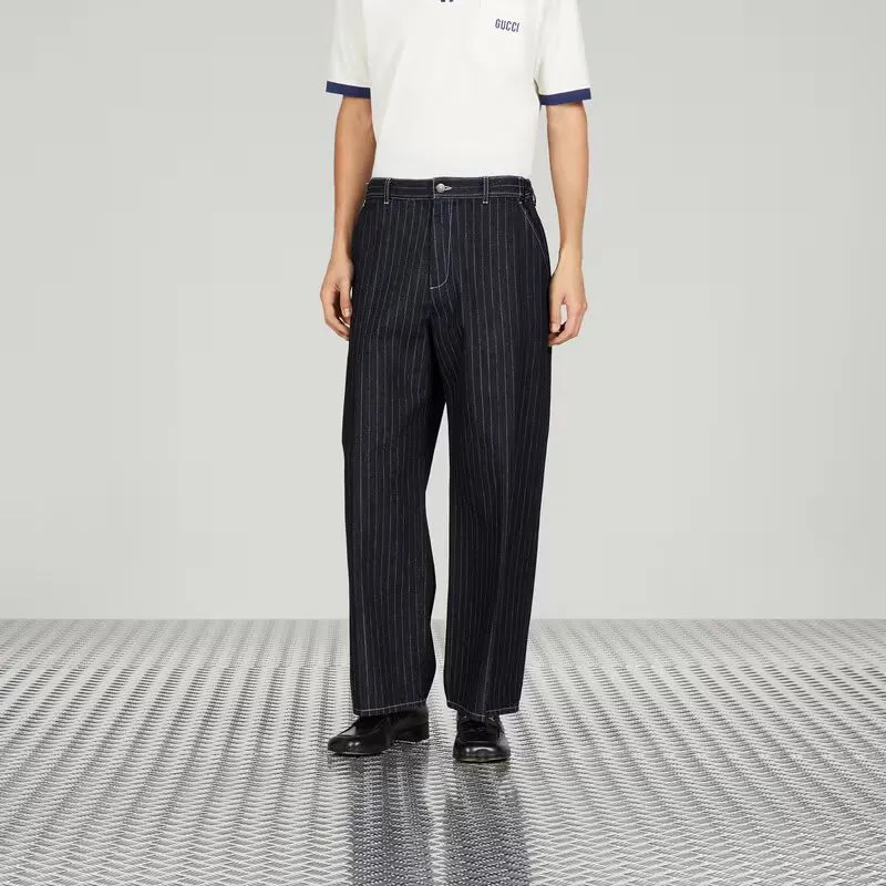 GUCCI Casual Pants Men Dark Blue-1
