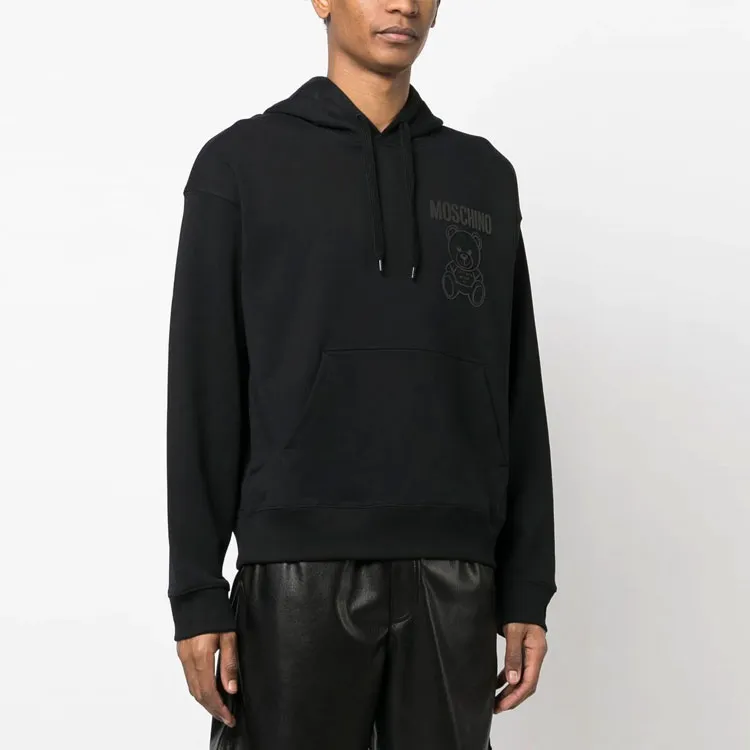 MOSCHINO Long Sleeved Drawstring Hoodie-3