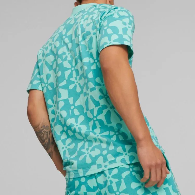 PUMA Polo Shirts Unisex Mint Green-4