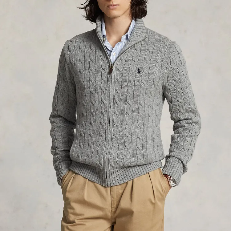 Polo Ralph Lauren Polo Pony motif Cable knit Cardigan-3