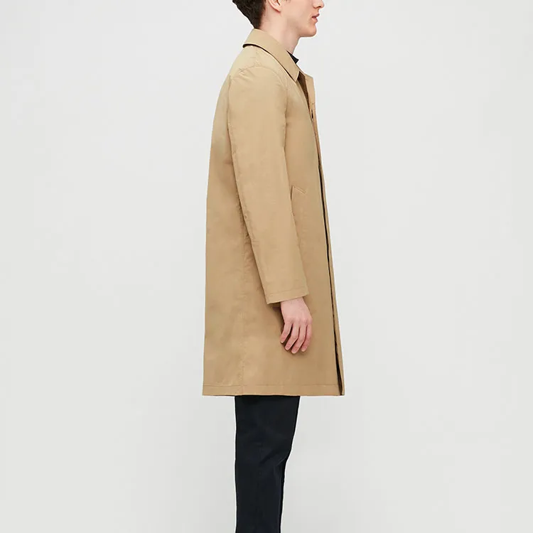 UNIQLO Trench Coats Men Dark Beige-2