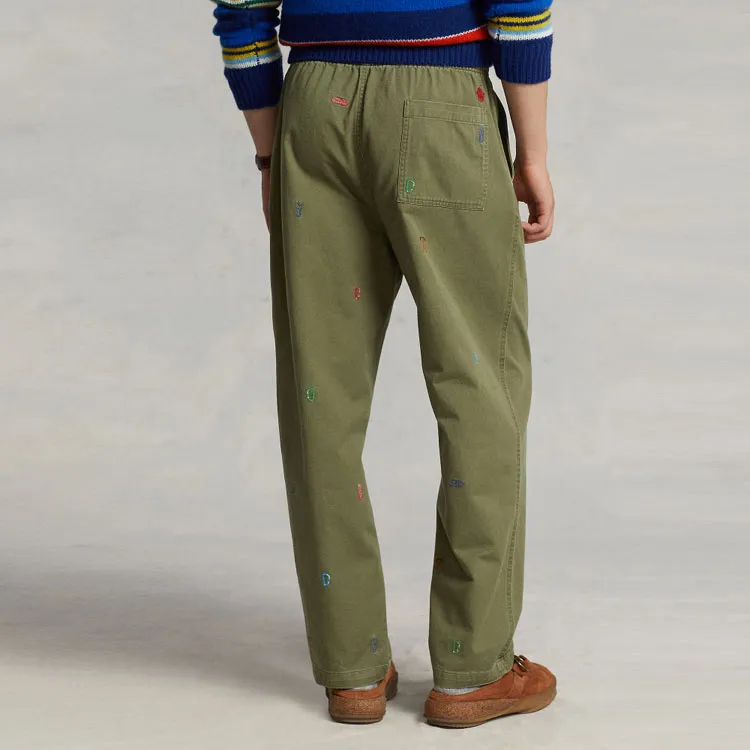 Polo Ralph Lauren Casual Pants Men Army Green-3