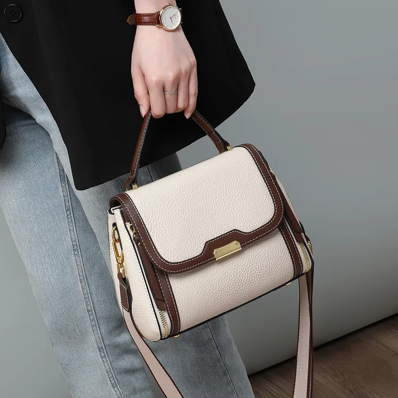 VINEY Cow Leather Handbag, Shoulder Bag, Crossbody Bag, Mom Bag Regular Women's Multicolor-17