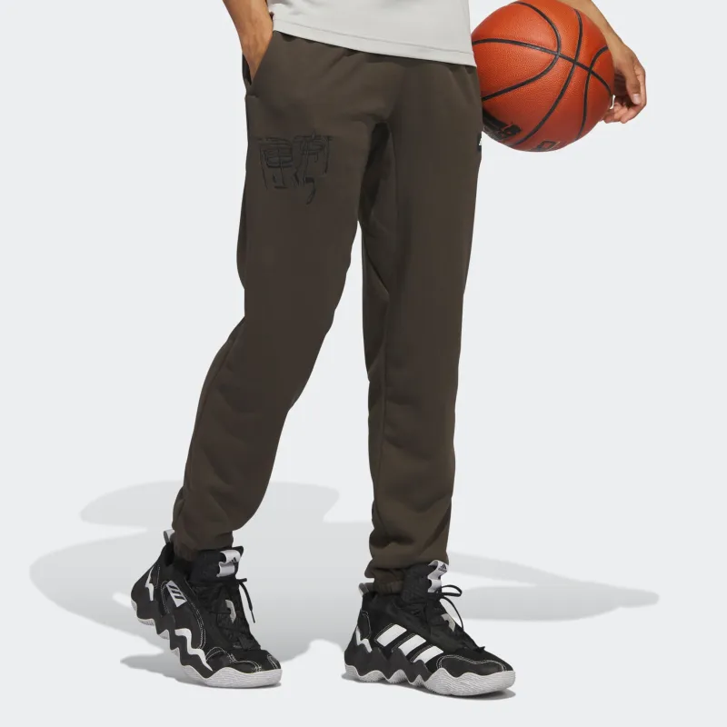 Adidas CNY Knitted Sports Pants Men's Dark Olive Green-1