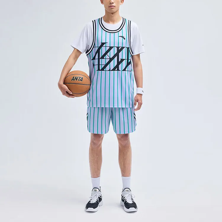 Anta Basketball Collection Basketball Suit Men's Light Jade Purple-4