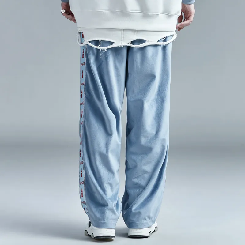Coca cola X Guuka Casual Pants Unisex Dusty Blue-2